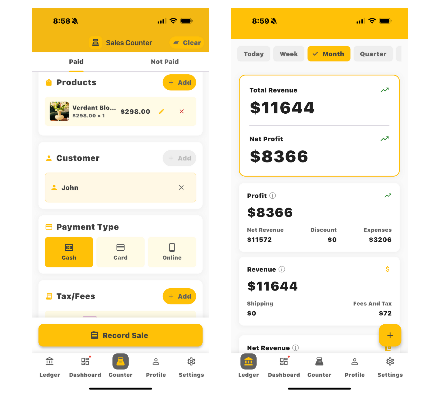 Simple Sales Counter